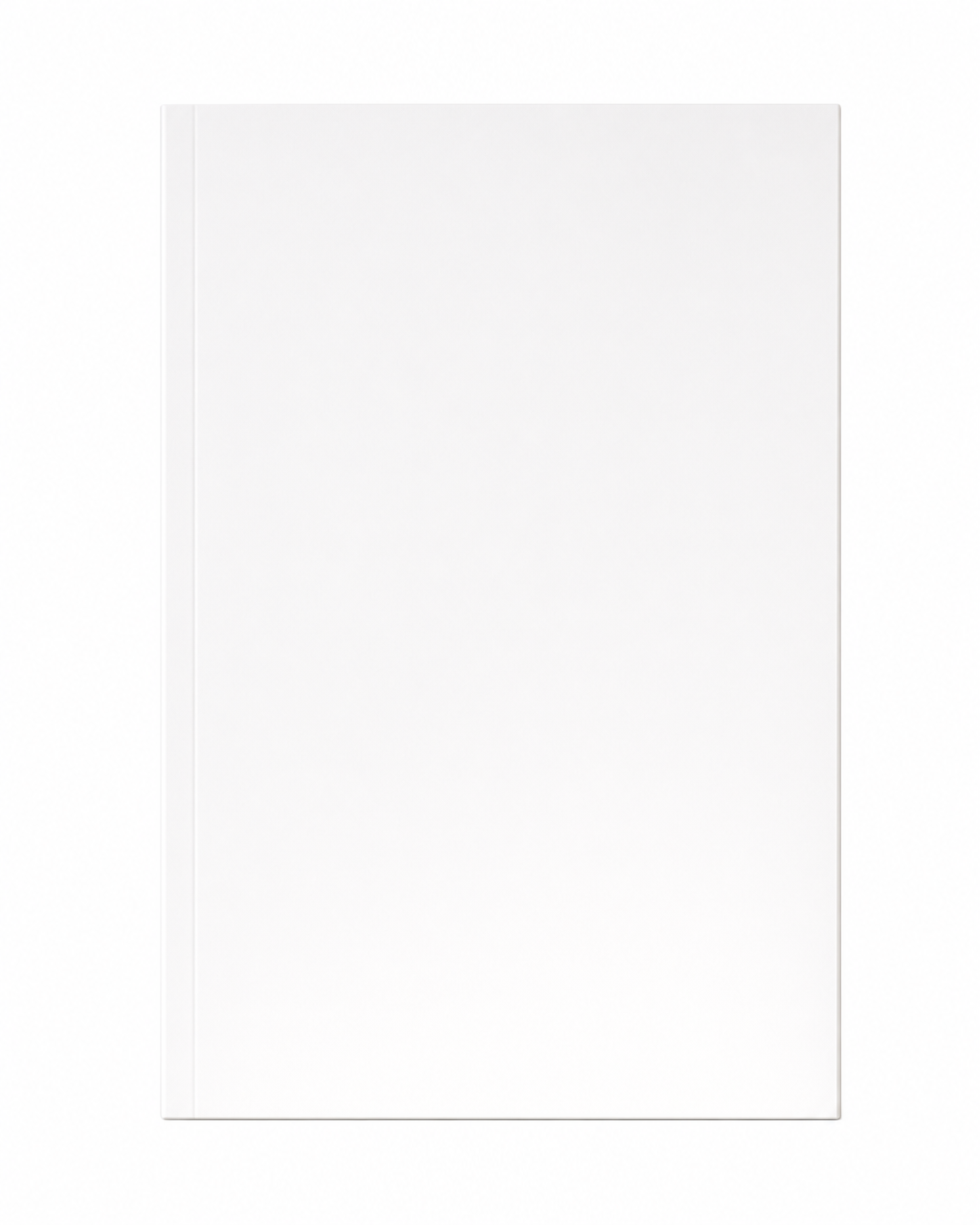 Blank medium book, Straight-on angle