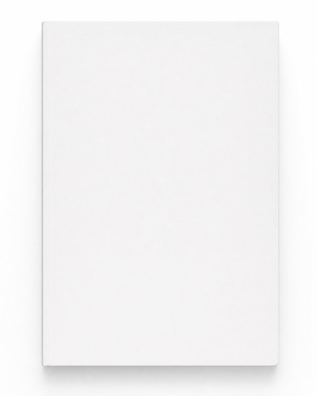 Blank thick book, Straight-on angle