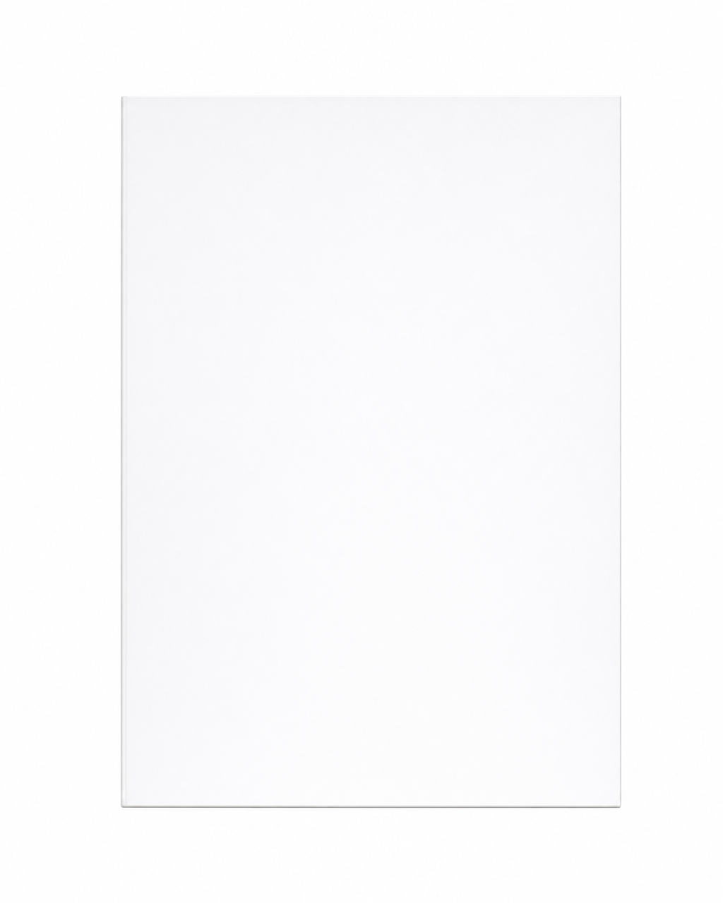 Blank thin book, Straight-on angle