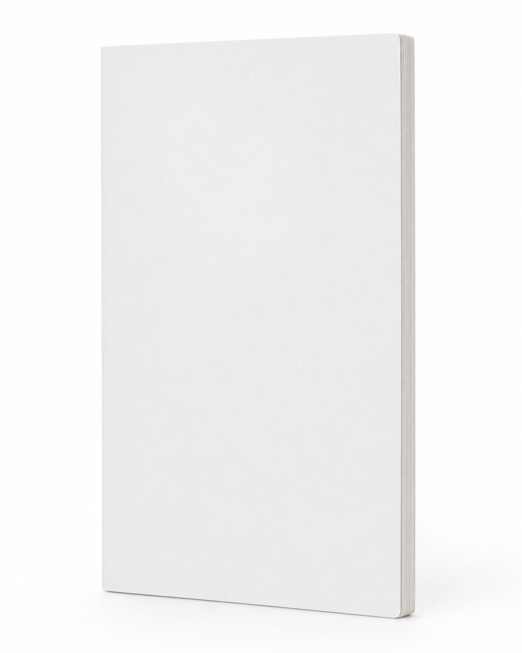 Blank thin book, Three-quarter angle